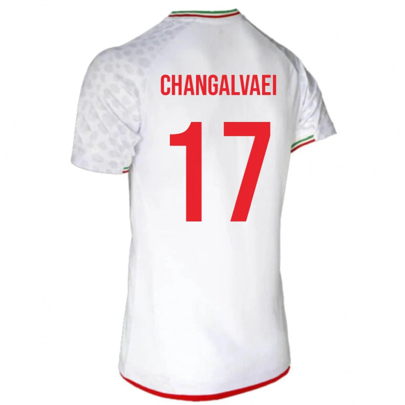 Danxen Uomo Maglia Iran Amirreza Changalvaei #17 Bianco Kit Gara Home 24-26 Maglietta