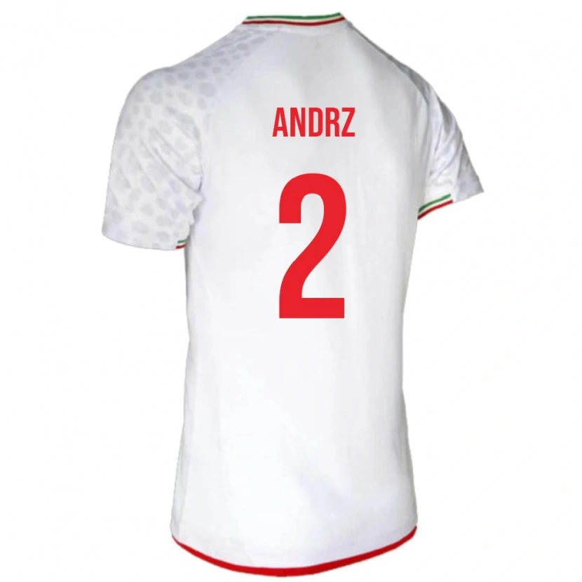 Danxen Uomo Maglia Iran Nima Andrz #2 Bianco Kit Gara Home 24-26 Maglietta