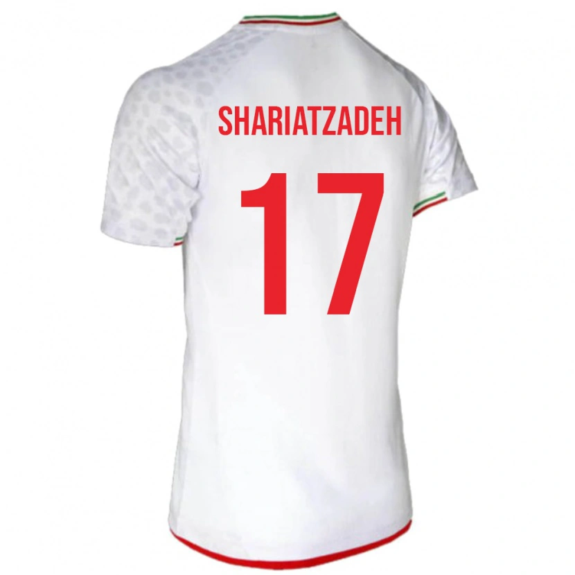 Danxen Uomo Maglia Iran Ahmad Shariatzadeh #17 Bianco Kit Gara Home 24-26 Maglietta