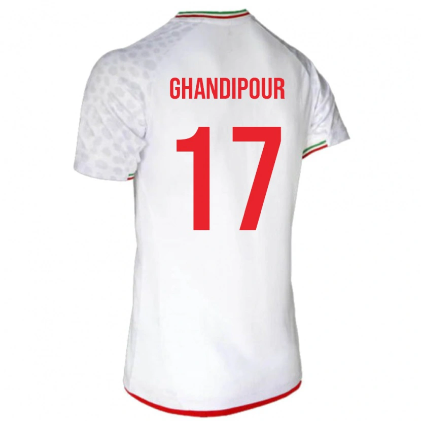 Danxen Uomo Maglia Iran Reza Ghandipour #17 Bianco Kit Gara Home 24-26 Maglietta