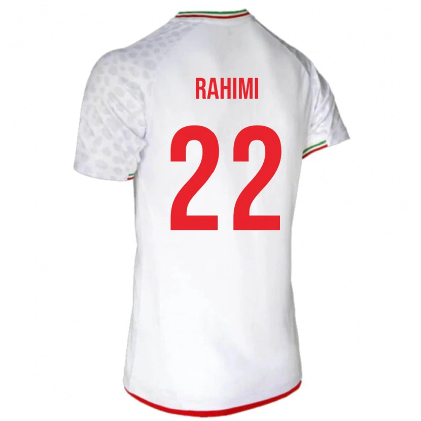 Danxen Uomo Maglia Iran Farzad Rahimi #22 Bianco Kit Gara Home 24-26 Maglietta