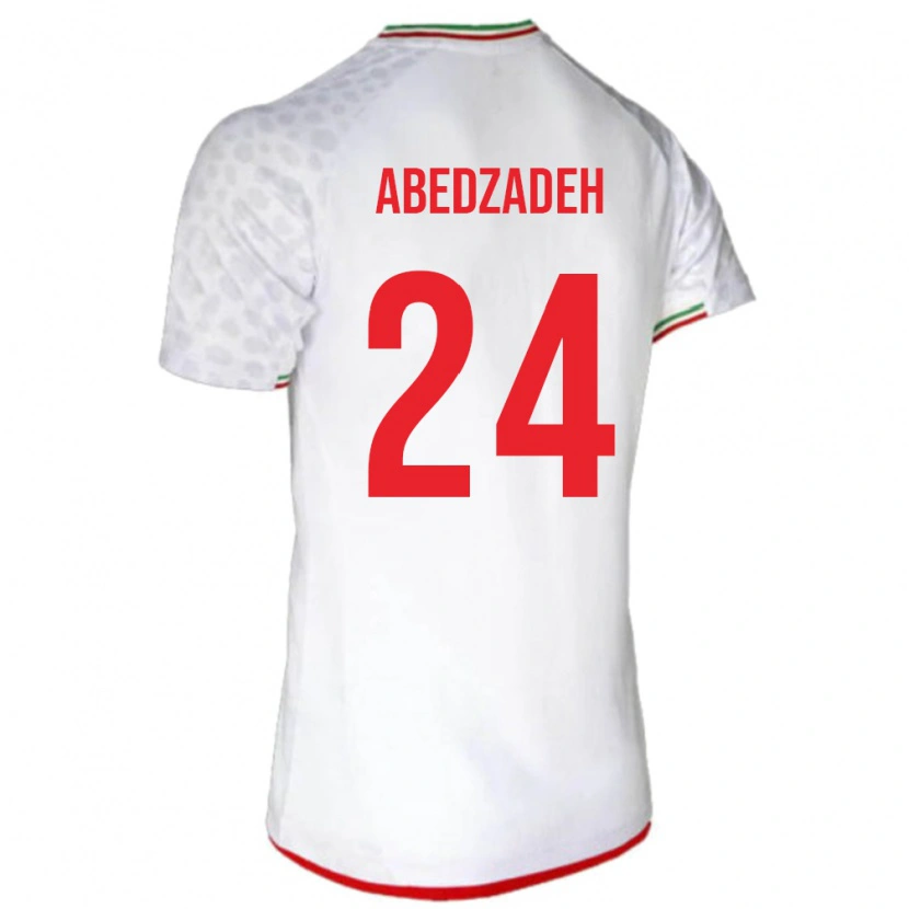 Danxen Uomo Maglia Iran Amir Abedzadeh #24 Bianco Kit Gara Home 24-26 Maglietta