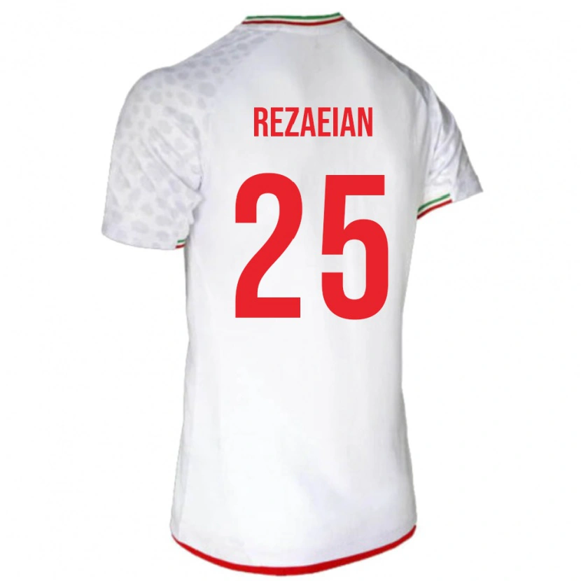 Danxen Uomo Maglia Iran Ramin Rezaeian #25 Bianco Kit Gara Home 24-26 Maglietta