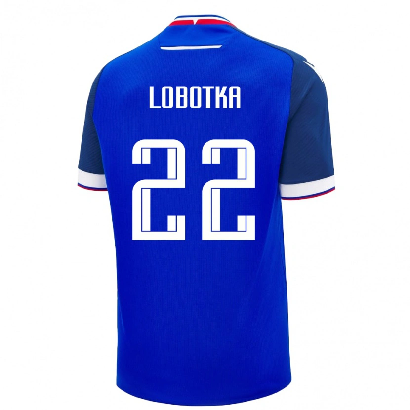 Danxen Uomo Maglia Slovacchia Stanislav Lobotka #22 Blu Kit Gara Home 24-26 Maglietta