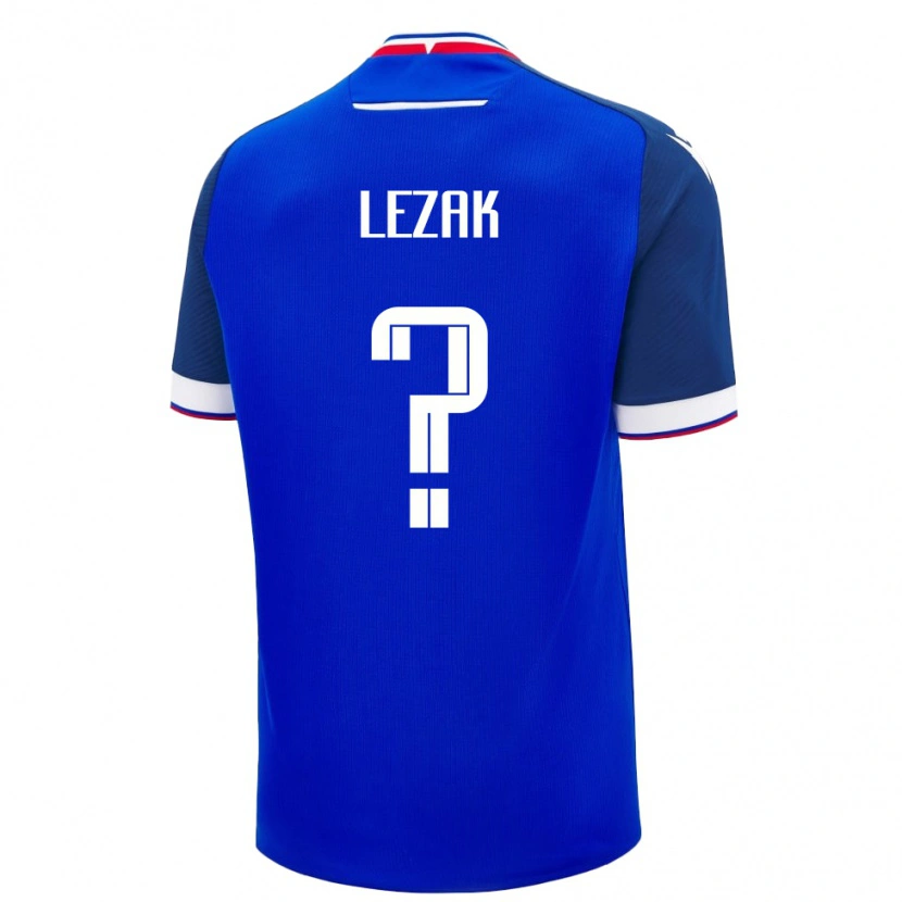 Danxen Uomo Maglia Slovacchia Jakub Lezak #0 Blu Kit Gara Home 24-26 Maglietta