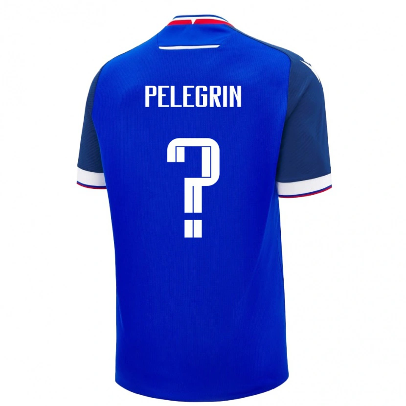 Danxen Uomo Maglia Slovacchia Lukas Pelegrin #0 Blu Kit Gara Home 24-26 Maglietta