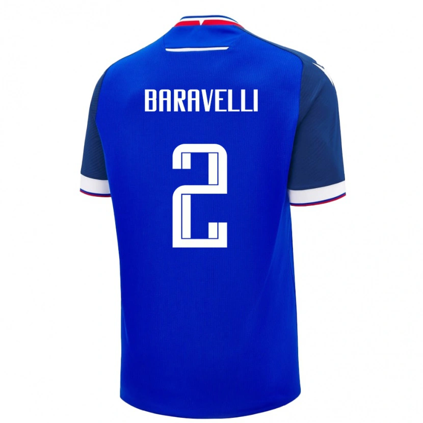 Danxen Uomo Maglia Slovacchia Rocco Baravelli #2 Blu Kit Gara Home 24-26 Maglietta