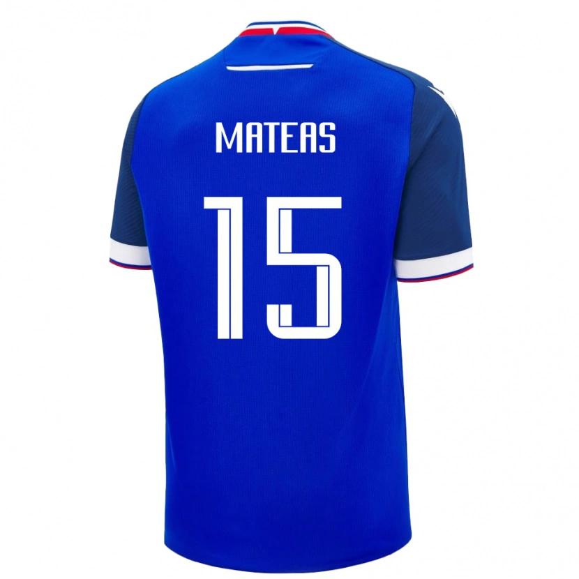 Danxen Uomo Maglia Slovacchia Maxim Mateas #15 Blu Kit Gara Home 24-26 Maglietta