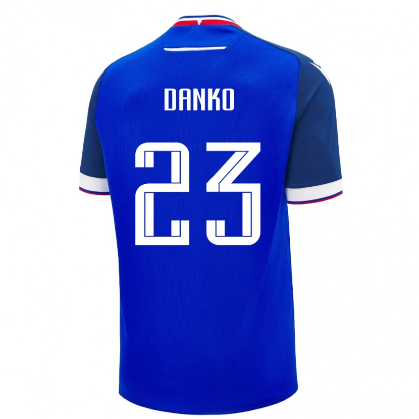 Danxen Uomo Maglia Slovacchia Adam Danko #23 Blu Kit Gara Home 24-26 Maglietta