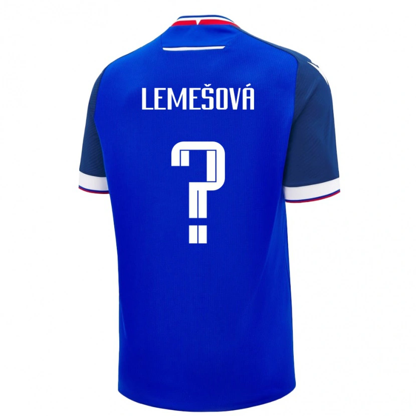 Danxen Uomo Maglia Slovacchia Diana Lemešová #0 Blu Kit Gara Home 24-26 Maglietta