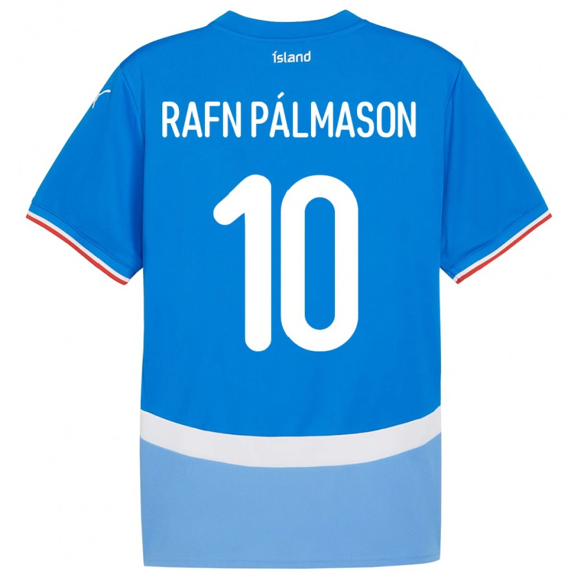 Danxen Uomo Maglia Islanda Alexander Rafn Pálmason #10 Blu Kit Gara Home 24-26 Maglietta