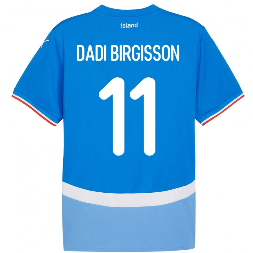 Danxen Uomo Maglia Islanda Adolf Dadi Birgisson #11 Blu Kit Gara Home 24-26 Maglietta