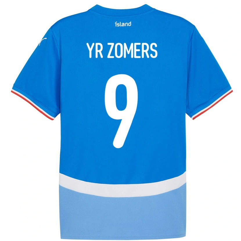 Danxen Uomo Maglia Islanda Diljá Ýr Zomers #9 Blu Kit Gara Home 24-26 Maglietta