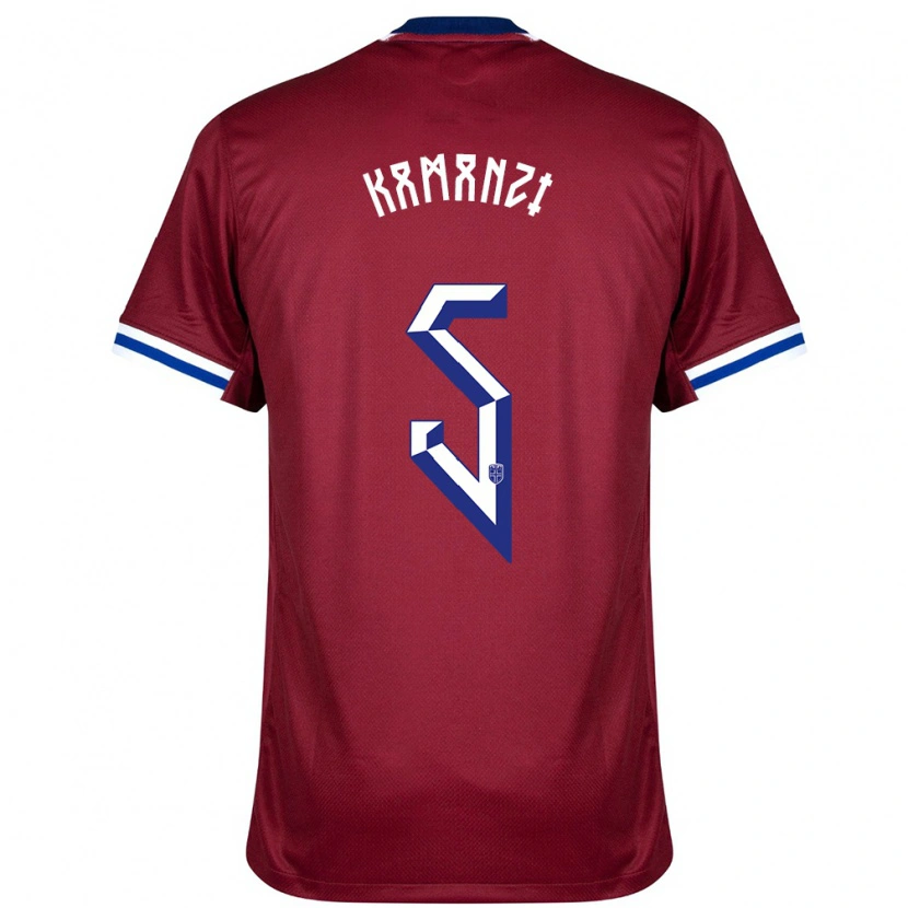 Danxen Uomo Maglia Norvegia Warren Kamanzi #5 Rosso Blu Bianco Kit Gara Home 24-26 Maglietta