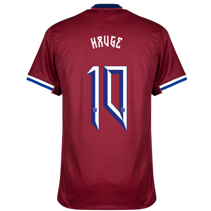 Danxen Uomo Maglia Norvegia Jens Petter Hauge #10 Rosso Blu Bianco Kit Gara Home 24-26 Maglietta
