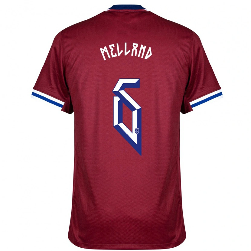 Danxen Uomo Maglia Norvegia Henrik Melland #6 Rosso Blu Bianco Kit Gara Home 24-26 Maglietta