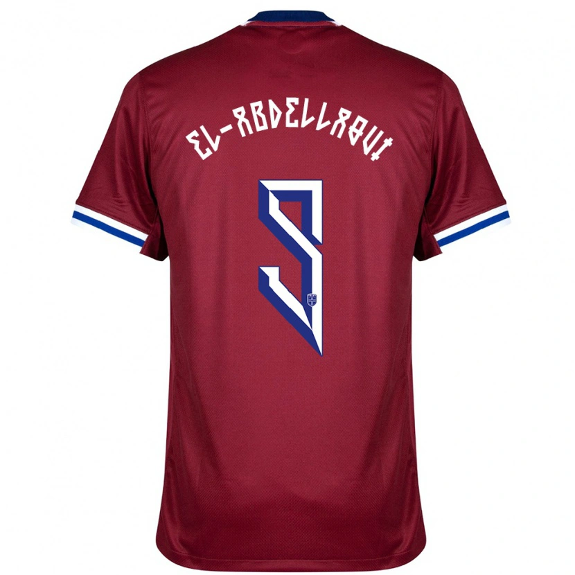Danxen Uomo Maglia Norvegia Jones El-Abdellaoui #9 Rosso Blu Bianco Kit Gara Home 24-26 Maglietta