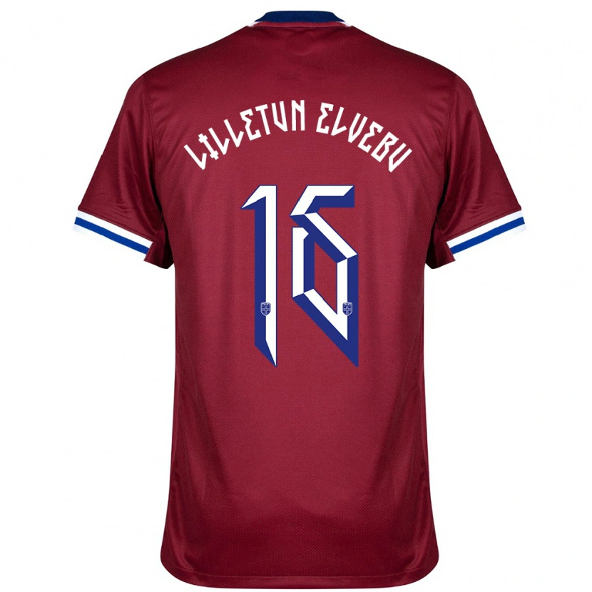 Danxen Uomo Maglia Norvegia Aleksander Lilletun Elvebu #16 Rosso Blu Bianco Kit Gara Home 24-26 Maglietta
