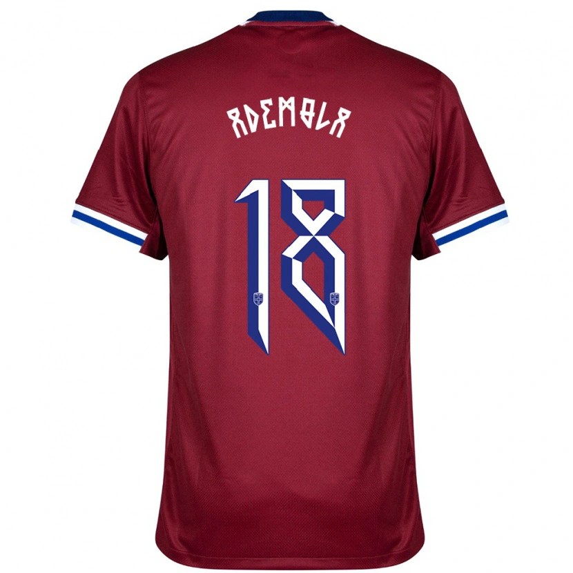 Danxen Uomo Maglia Norvegia Sebastian Ademola #18 Rosso Blu Bianco Kit Gara Home 24-26 Maglietta