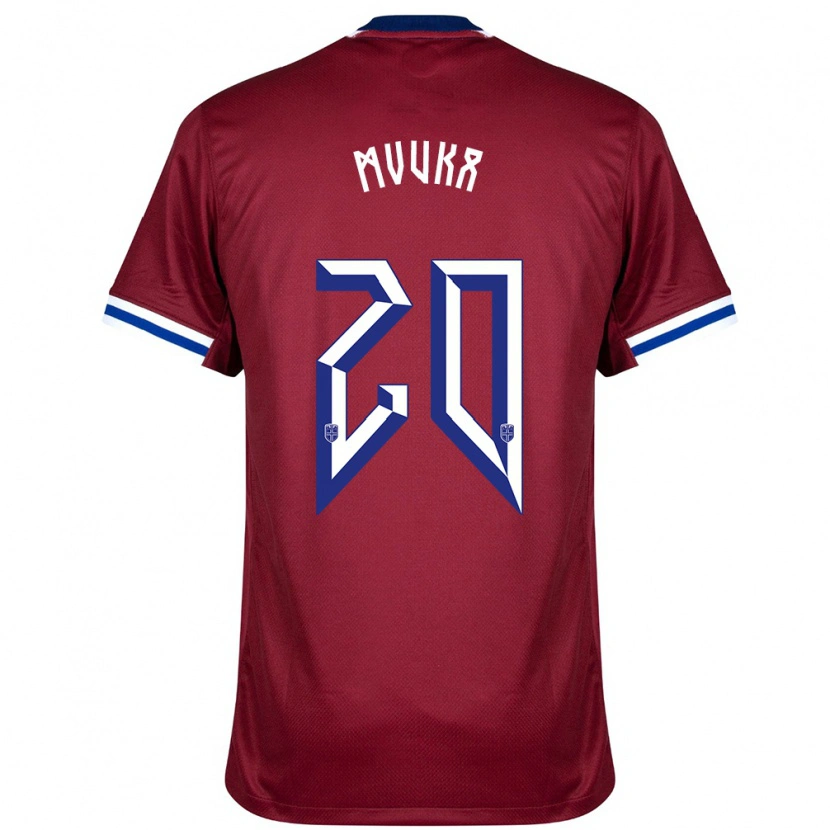 Danxen Uomo Maglia Norvegia Joel Mvuka #20 Rosso Blu Bianco Kit Gara Home 24-26 Maglietta