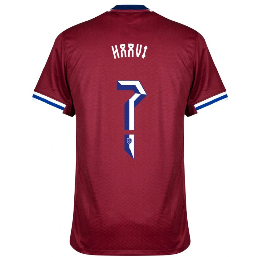 Danxen Uomo Maglia Norvegia Emilie Haavi #0 Rosso Blu Bianco Kit Gara Home 24-26 Maglietta