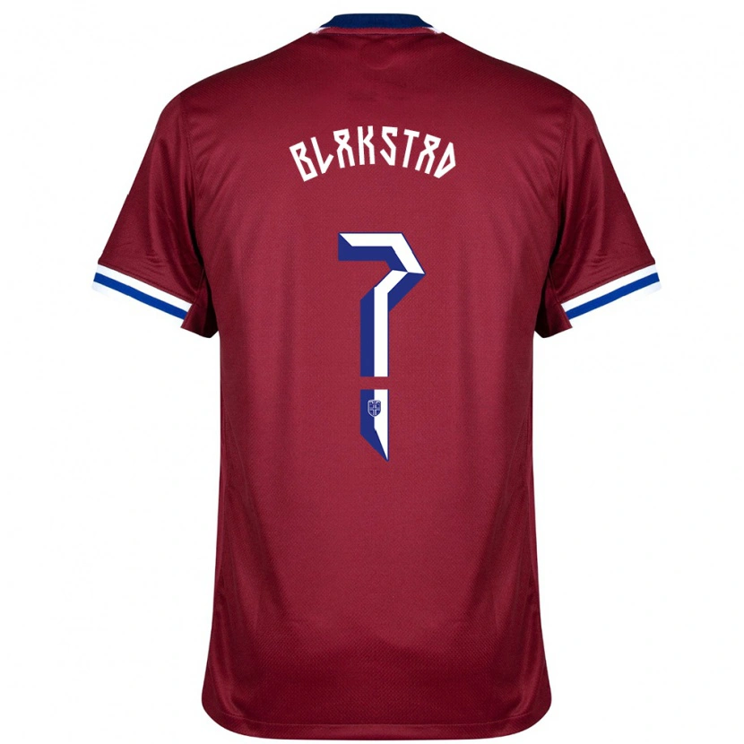 Danxen Uomo Maglia Norvegia Julie Blakstad #0 Rosso Blu Bianco Kit Gara Home 24-26 Maglietta