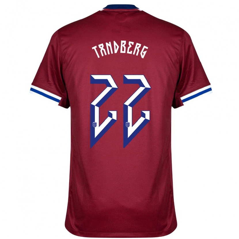 Danxen Uomo Maglia Norvegia Cathinka Tandberg #22 Rosso Blu Bianco Kit Gara Home 24-26 Maglietta