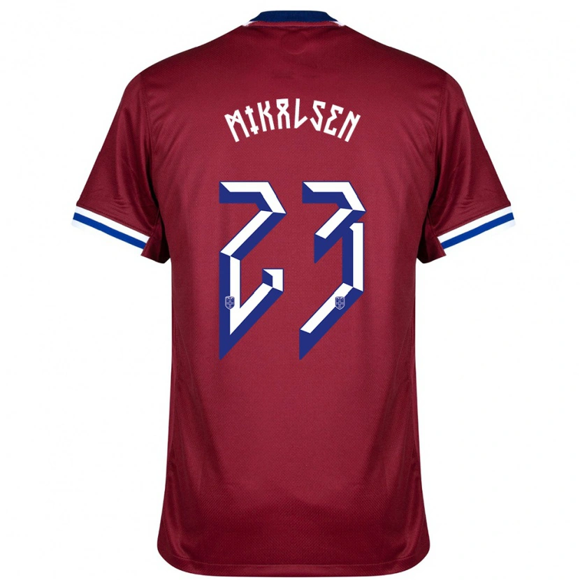 Danxen Uomo Maglia Norvegia Aurora Mikalsen #23 Rosso Blu Bianco Kit Gara Home 24-26 Maglietta