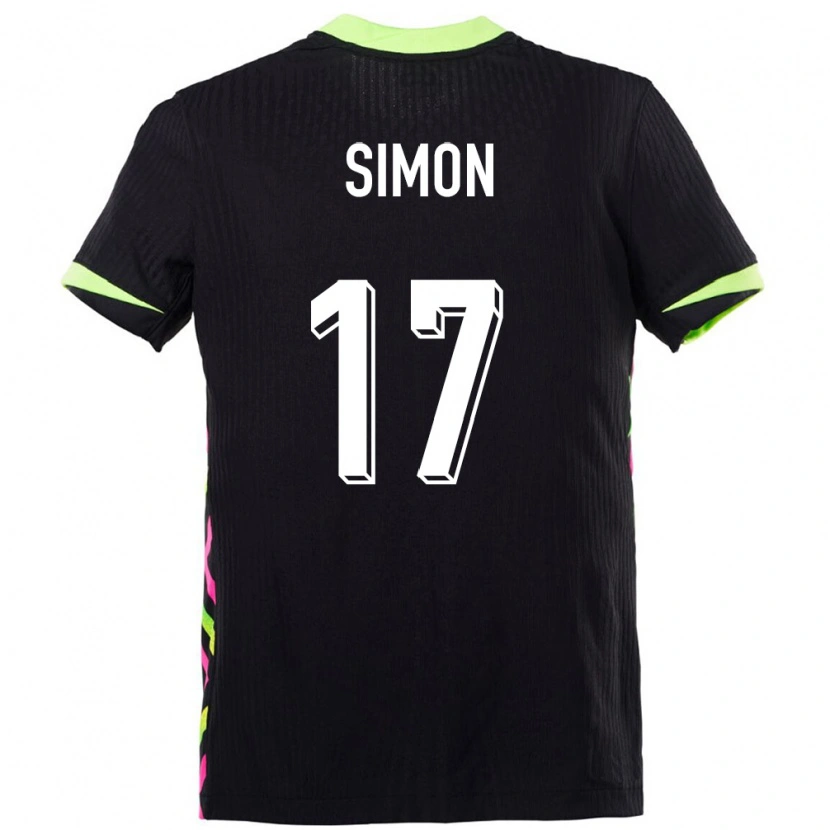 Danxen Uomo Maglia Australia Kyah Simon #17 Blu Scuro Kit Gara Away 24-26 Maglietta