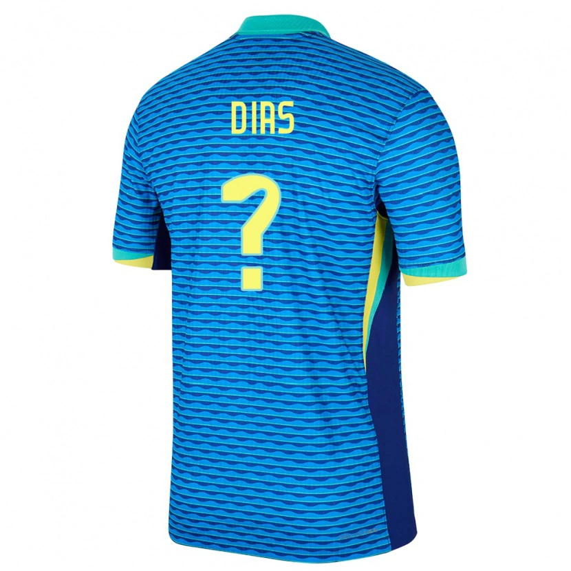 Danxen Uomo Maglia Brasile Arthur Dias #0 Blu Kit Gara Away 24-26 Maglietta