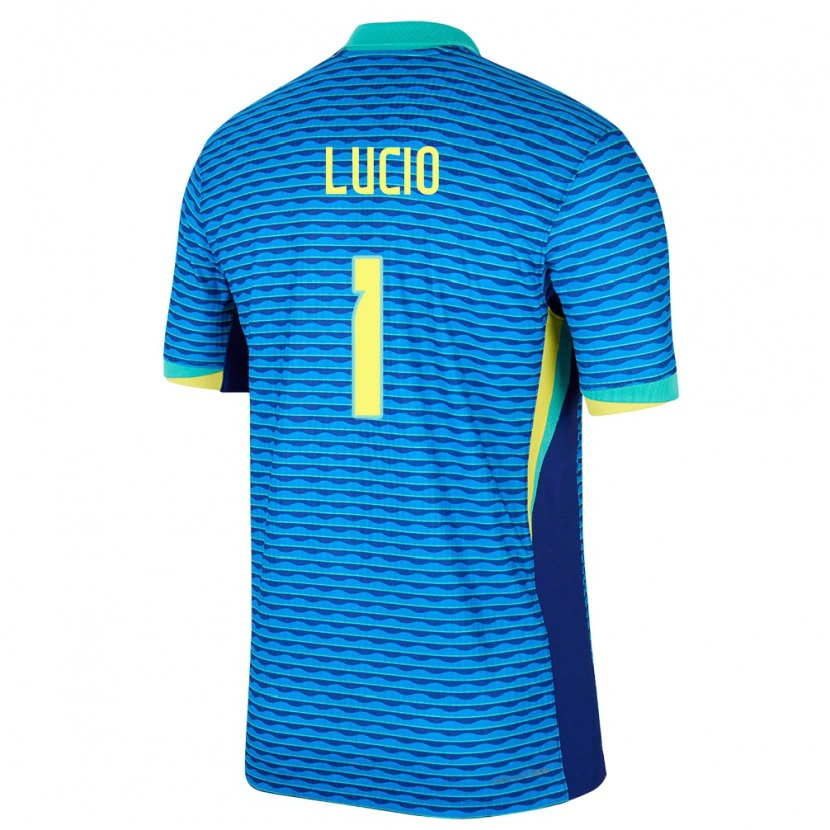 Danxen Uomo Maglia Brasile João Lucio #1 Blu Kit Gara Away 24-26 Maglietta