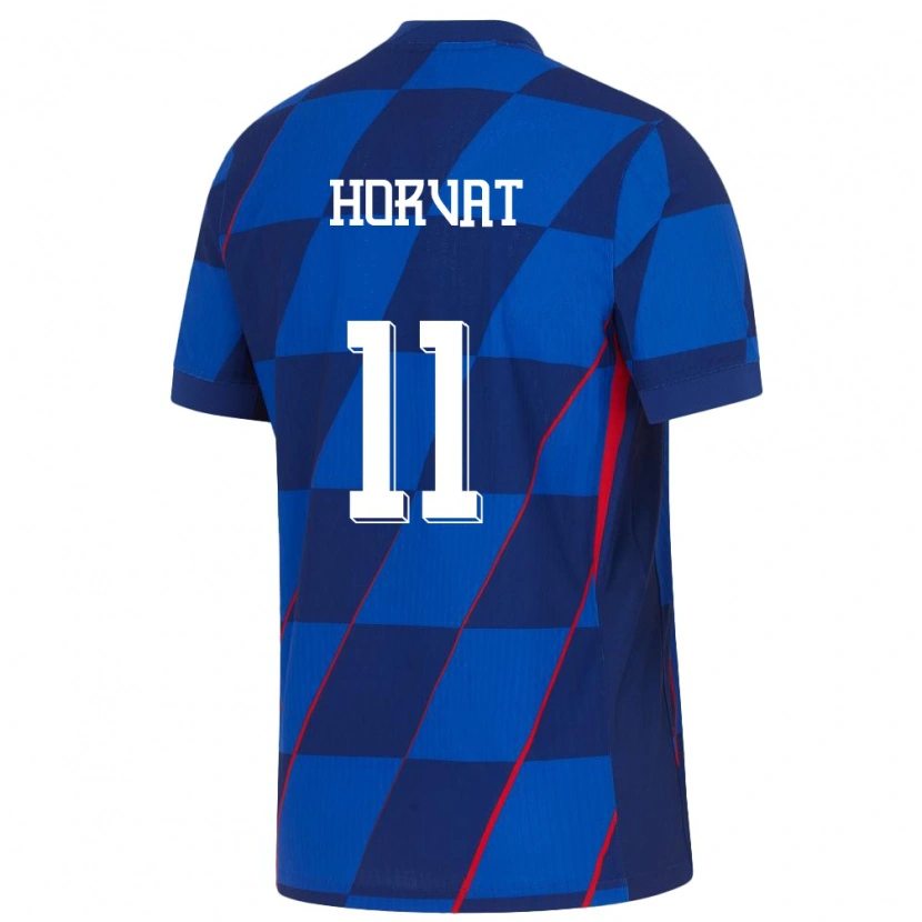 Danxen Uomo Maglia Croazia Patrik Horvat #11 Blu Kit Gara Away 24-26 Maglietta