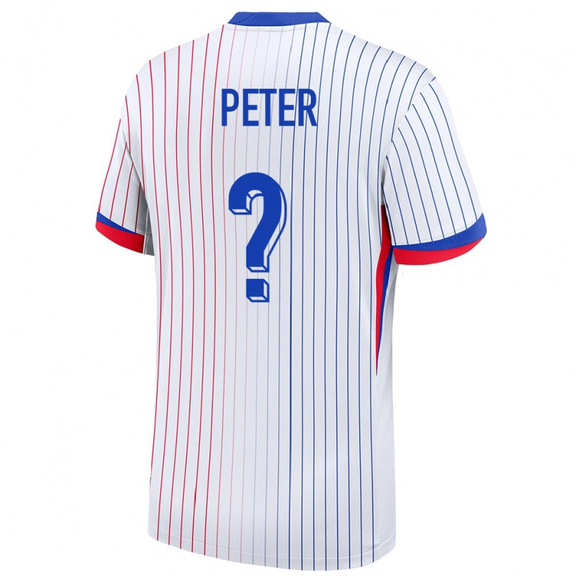 Danxen Uomo Maglia Francia Joseph Peter #0 Bianco Kit Gara Away 24-26 Maglietta