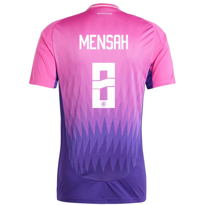 Danxen Uomo Maglia Germania Naba Mensah #8 Rosa Viola Kit Gara Away 24-26 Maglietta