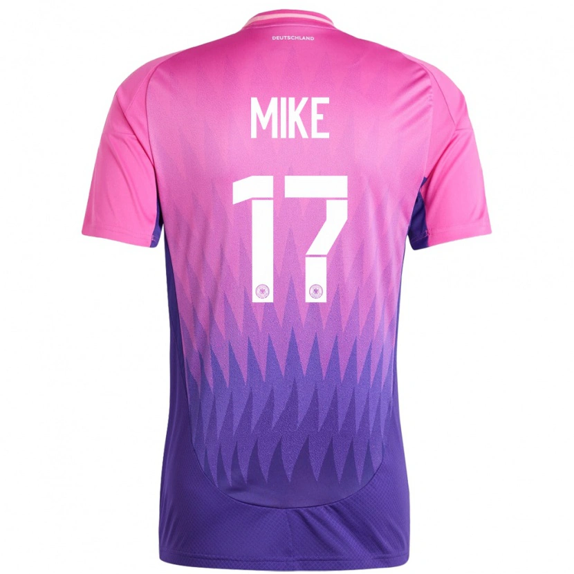 Danxen Uomo Maglia Germania Wisdom Mike #17 Rosa Viola Kit Gara Away 24-26 Maglietta