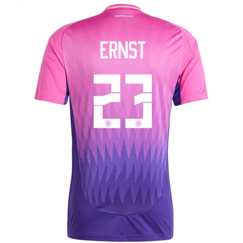 Danxen Uomo Maglia Germania Tjark Ernst #23 Rosa Viola Kit Gara Away 24-26 Maglietta