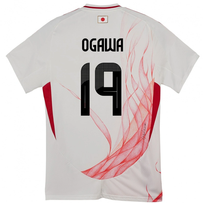 Danxen Uomo Maglia Giappone Koki Ogawa #19 Bianco Kit Gara Away 24-26 Maglietta