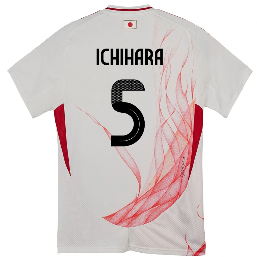 Danxen Uomo Maglia Giappone Rion Ichihara #5 Bianco Kit Gara Away 24-26 Maglietta