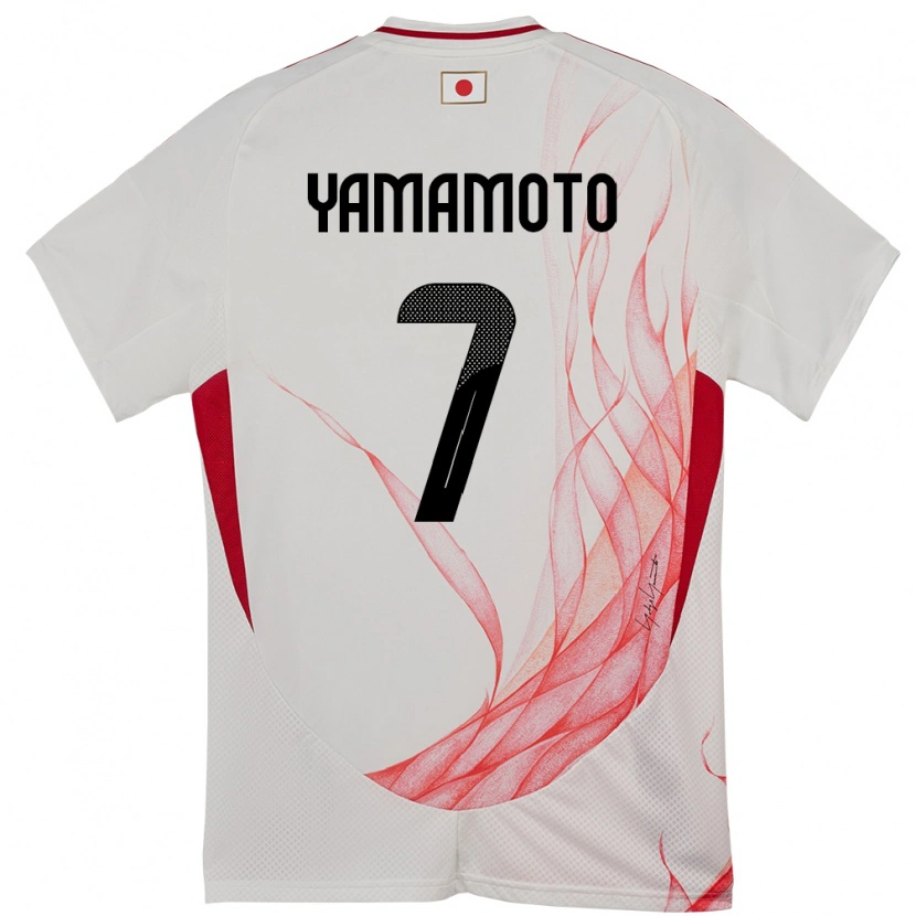 Danxen Uomo Maglia Giappone Rihito Yamamoto #7 Bianco Kit Gara Away 24-26 Maglietta