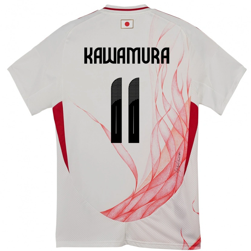 Danxen Uomo Maglia Giappone Gakuto Kawamura #11 Bianco Kit Gara Away 24-26 Maglietta