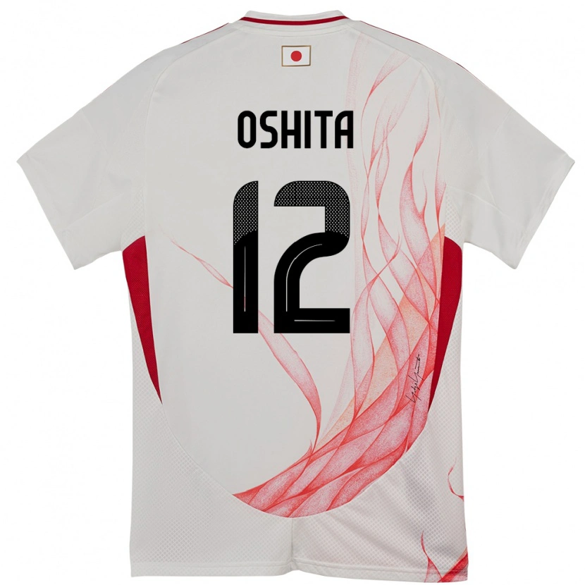Danxen Uomo Maglia Giappone Kosei Oshita #12 Bianco Kit Gara Away 24-26 Maglietta