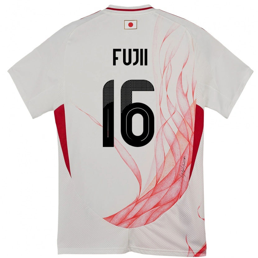 Danxen Uomo Maglia Giappone Shota Fujii #16 Bianco Kit Gara Away 24-26 Maglietta