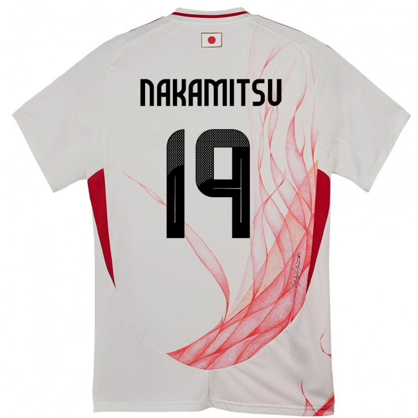 Danxen Uomo Maglia Giappone Kanata Nakamitsu #19 Bianco Kit Gara Away 24-26 Maglietta