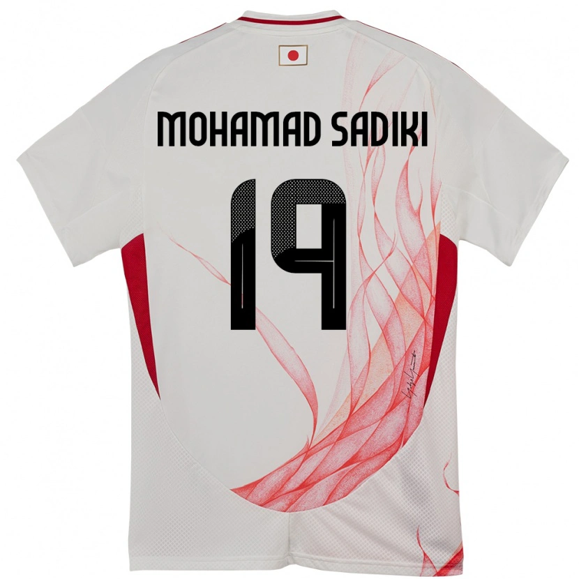 Danxen Uomo Maglia Giappone Mohamad Sadiki Wade #19 Bianco Kit Gara Away 24-26 Maglietta