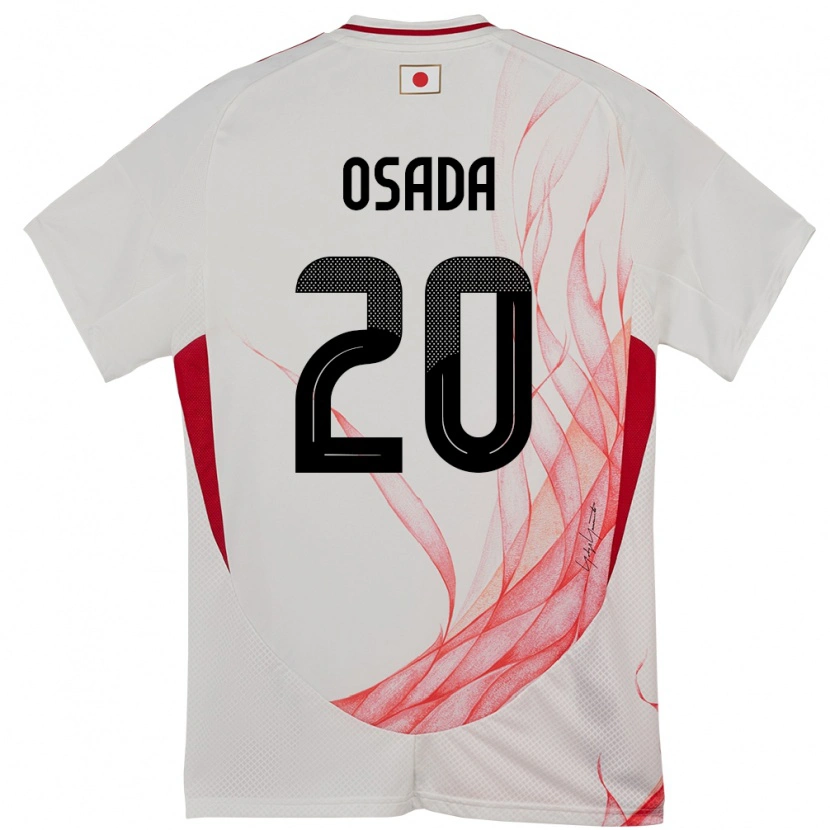 Danxen Uomo Maglia Giappone Towa Osada #20 Bianco Kit Gara Away 24-26 Maglietta