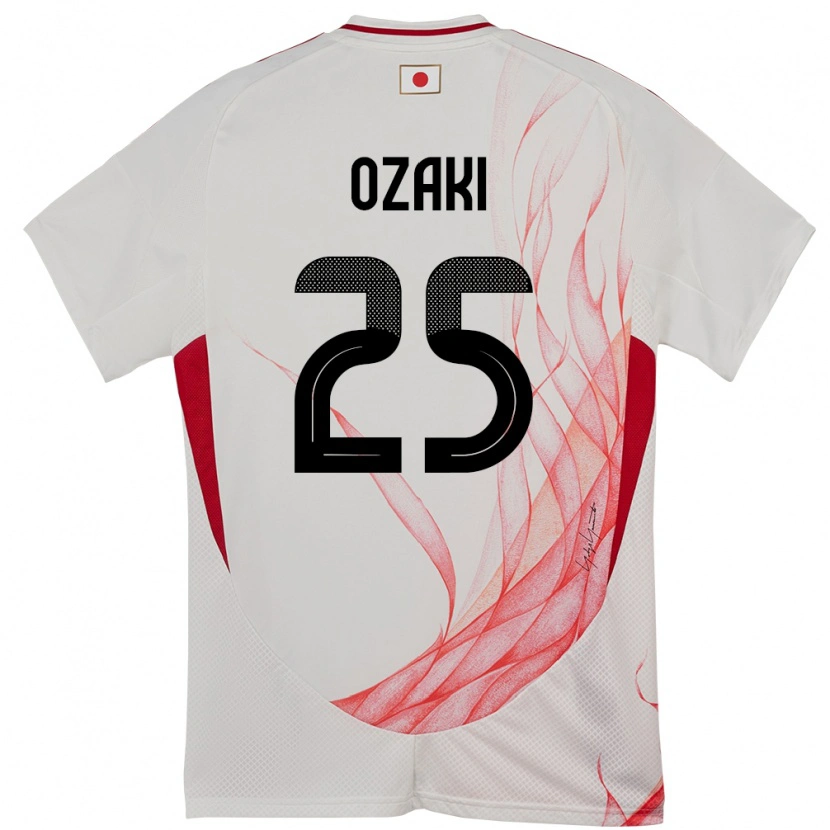 Danxen Uomo Maglia Giappone Kairu Ozaki #25 Bianco Kit Gara Away 24-26 Maglietta