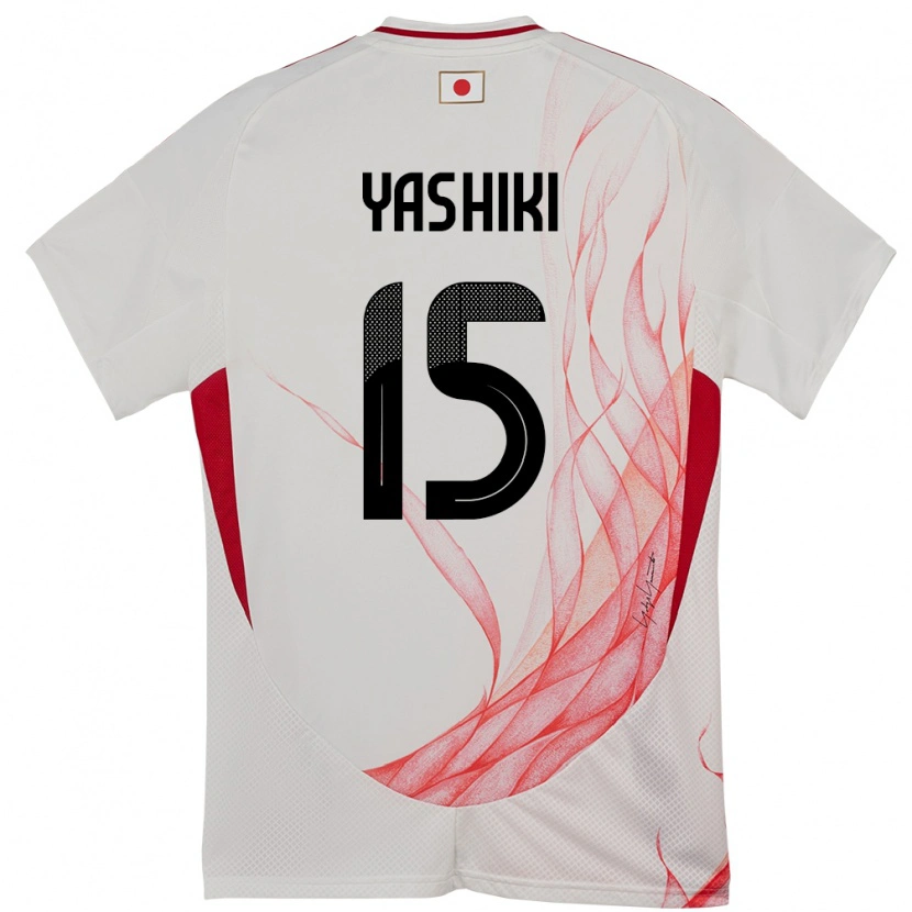 Danxen Uomo Maglia Giappone Yusei Yashiki #15 Bianco Kit Gara Away 24-26 Maglietta