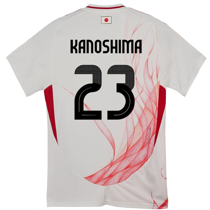 Danxen Uomo Maglia Giappone Yu Kanoshima #23 Bianco Kit Gara Away 24-26 Maglietta