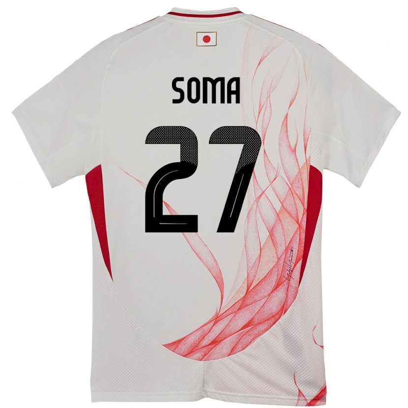 Danxen Uomo Maglia Giappone Yuki Soma #27 Bianco Kit Gara Away 24-26 Maglietta