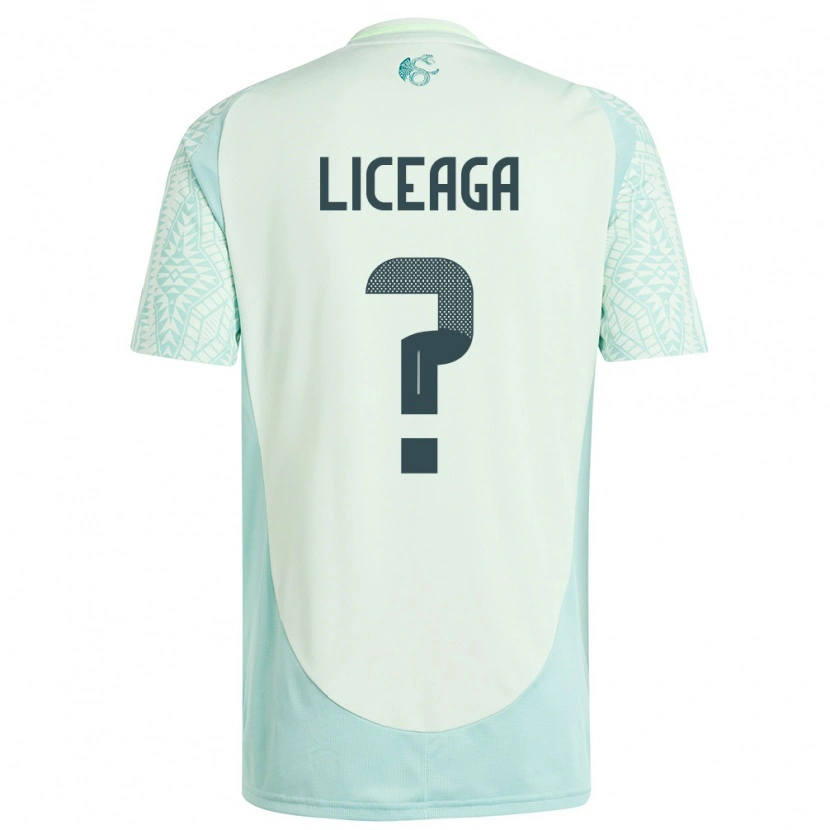 Danxen Uomo Maglia Messico Sebastián Liceaga #0 Lino Verde Kit Gara Away 24-26 Maglietta